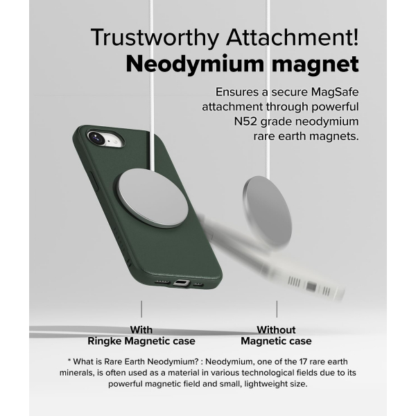 Rin gke Apple iPhone 16e MagSafe Onyx Klf-Magnetic Dark Green 