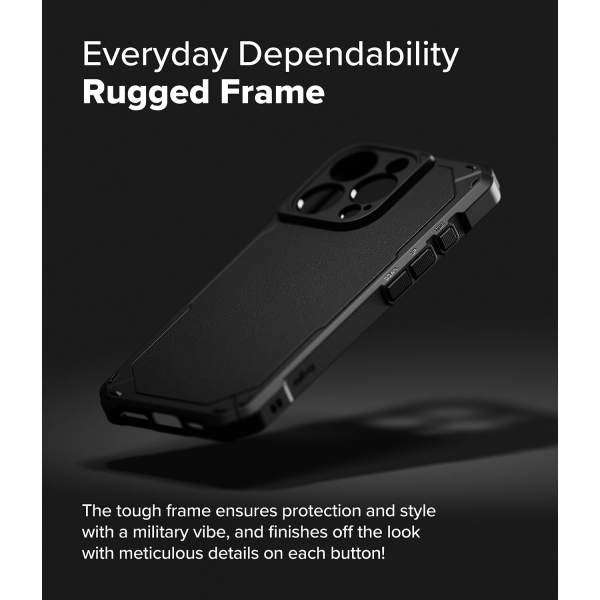 Rin gke Apple iPhone 16 Pro Rugged Gear Klf-Black 