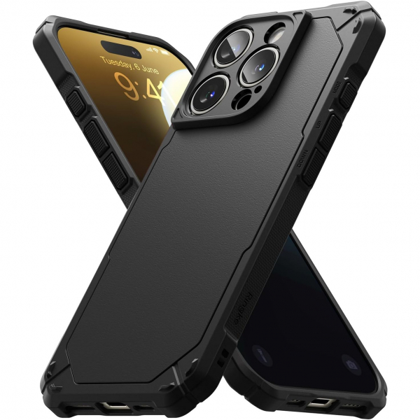 Rin gke Apple iPhone 16 Pro Rugged Gear Klf-Black 