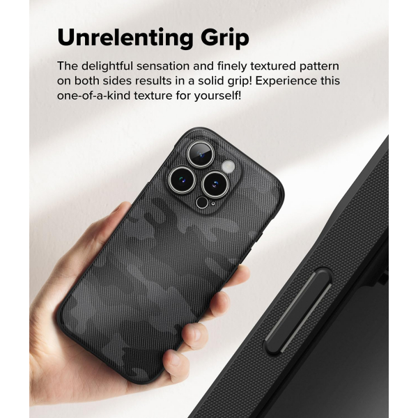 Rin gke Apple iPhone 16 Pro Max Onyx Klf-Camo Black 
