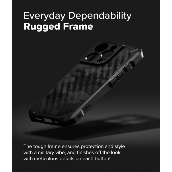 Rin gke Apple iPhone 16 Pro Max Rugged Gear Klf-Camo Black 