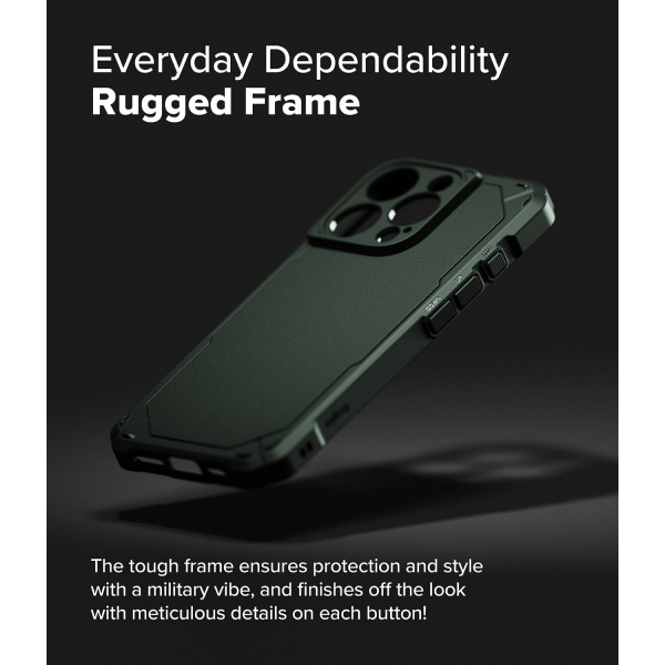 Rin gke Apple iPhone 16 Pro Max Rugged Gear Klf-Dark Green 