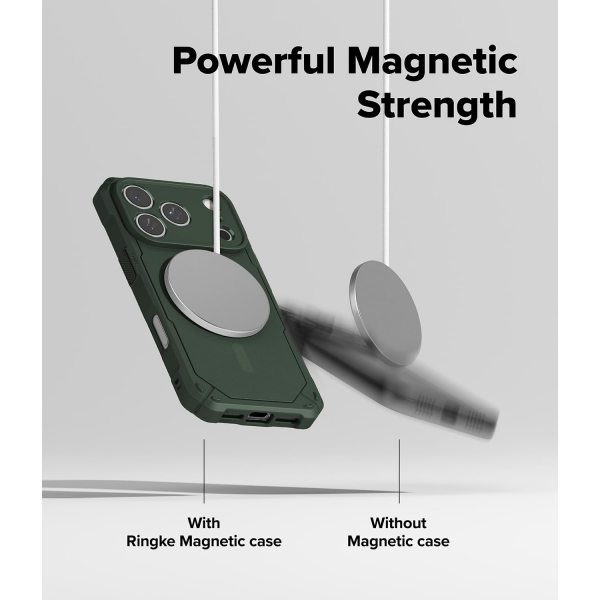 Rin gke Apple iPhone 17 Pro Rugged MagSafe Klf-Magnetic Dark Green