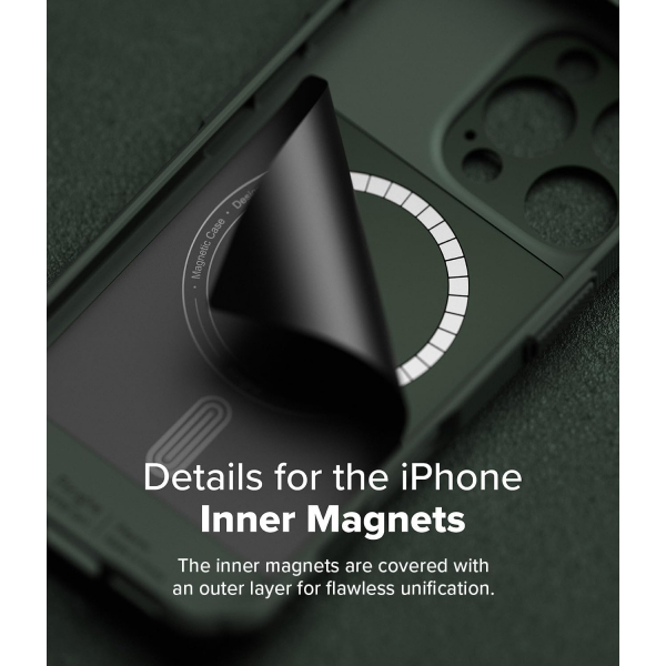 Rin gke Apple iPhone 16 Pro Rugged MagSafe Klf-Magnetic Dark Green