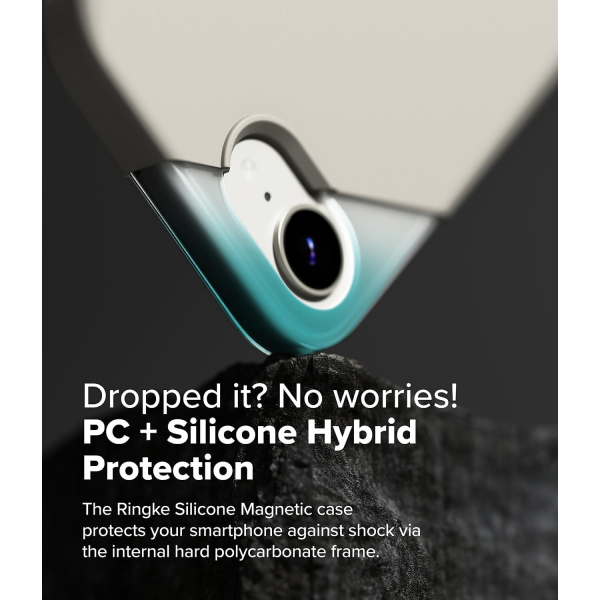 Rin gke Apple iPhone 16e Silikon Klf-Stone