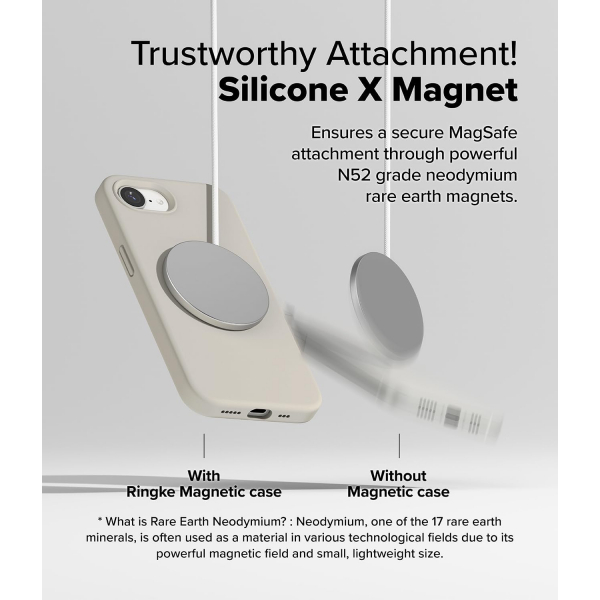 Rin gke Apple iPhone 16e Silikon Klf-Stone