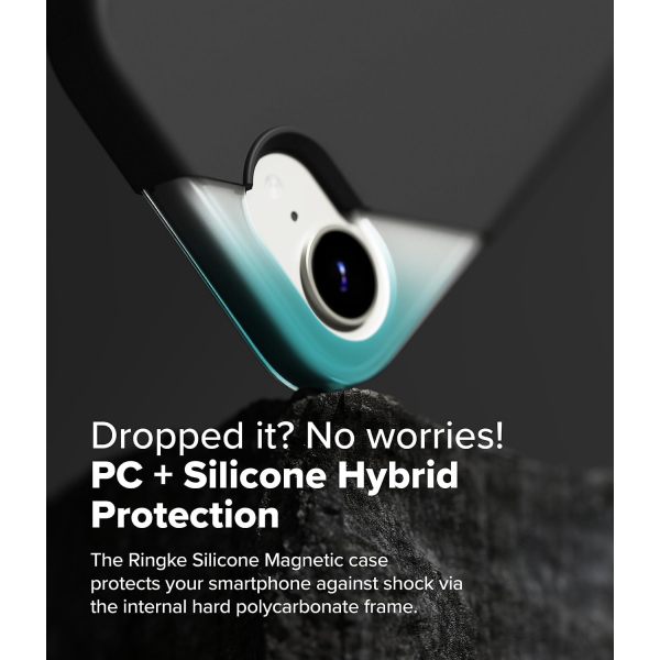 Rin gke Apple iPhone 16e Silikon Klf-Black