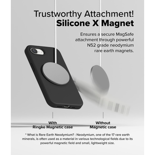 Rin gke Apple iPhone 16e Silikon Klf-Black