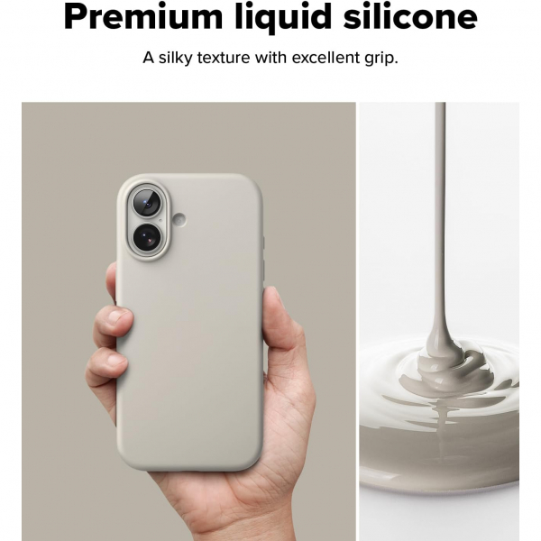 Rin gke Apple iPhone 17 Silikon Klf-Stone