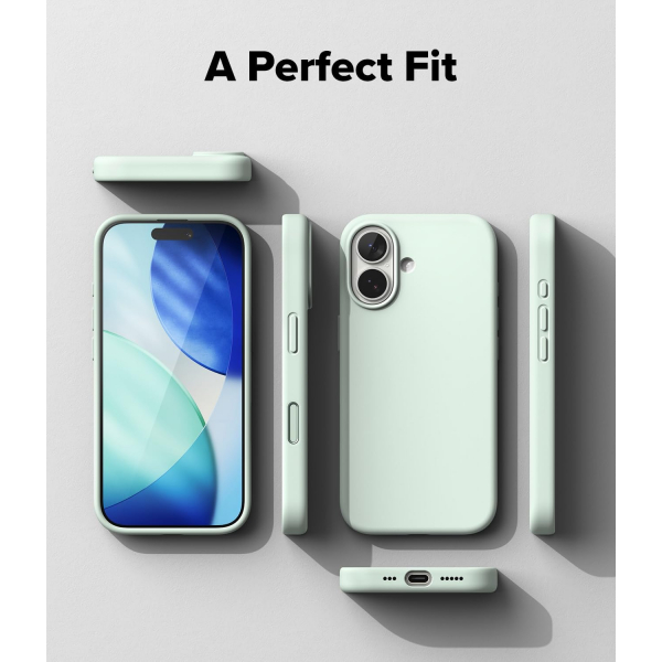 Rin gke Apple iPhone 17 Silikon Klf-Soft Mint