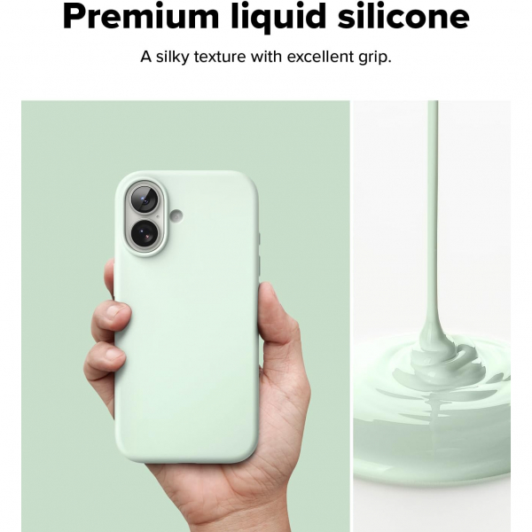 Rin gke Apple iPhone 17 Silikon Klf-Soft Mint