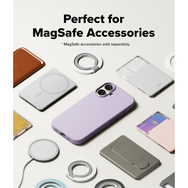 Rin gke Apple iPhone 17 Silikon Klf-Light Purple
