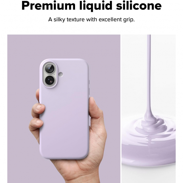 Rin gke Apple iPhone 17 Silikon Klf-Light Purple
