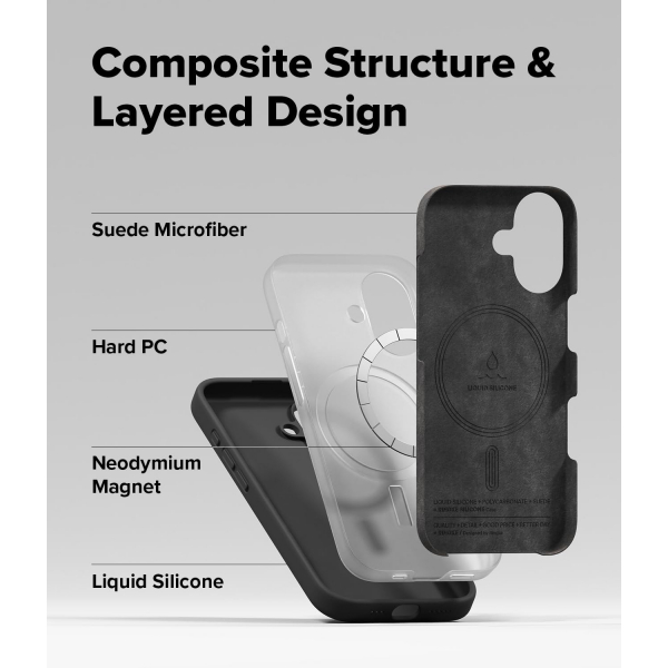 Rin gke Apple iPhone 17 Silikon Klf-Black