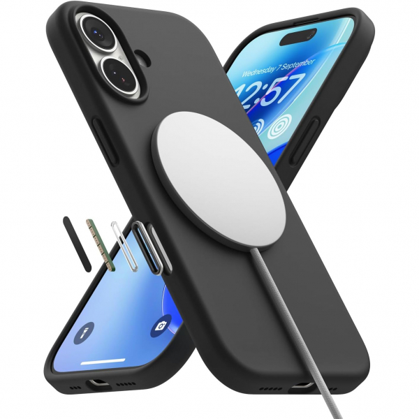 Rin gke Apple iPhone 17 Silikon Klf-Black