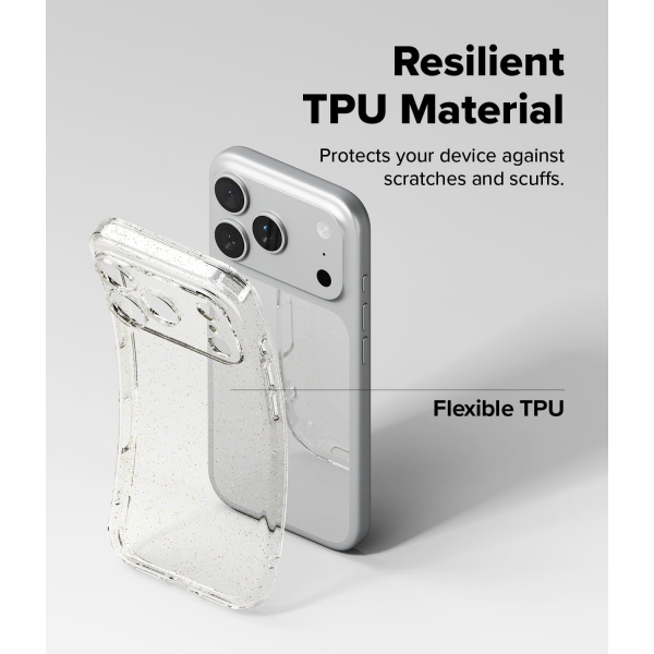 Rin gke Apple iPhone 17 Pro Air Klf-Glitter Clear