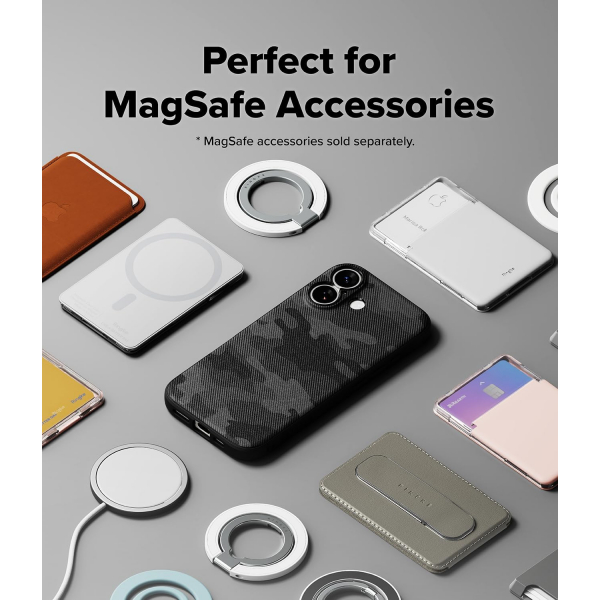 Rin gke Apple iPhone 17 MagSafe Onyx Klf-Magnetic Camo Black