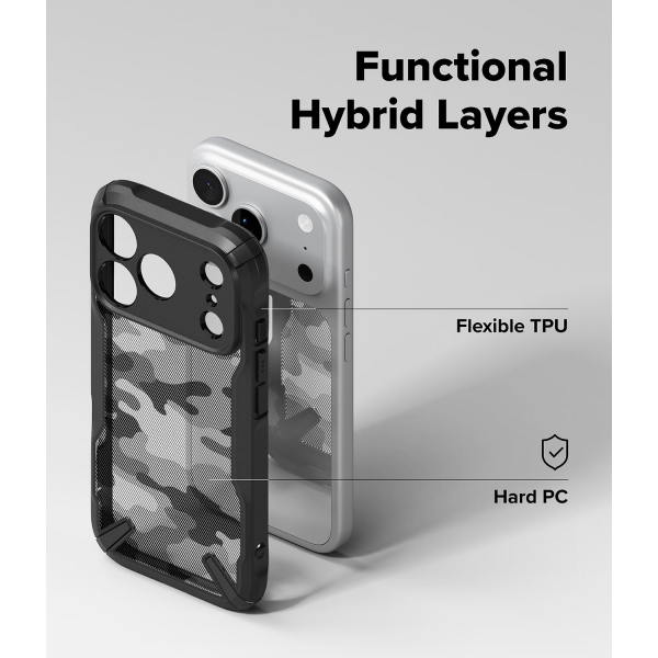 Rin gke Apple iPhone 17 Pro Fusion-X K�l�f-Camo Black