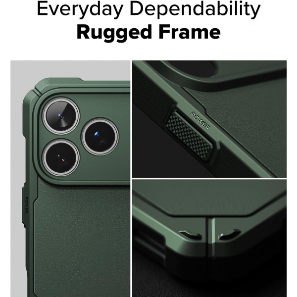 Rin gke Apple iPhone 17 Pro Max Rugged Gear Klf-Dark Green