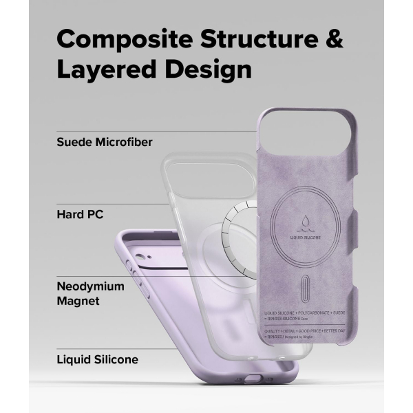 Rin gke Apple iPhone Air Silikon Klf-Light Purple