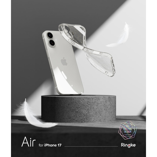 Rin gke Apple iPhone 17 Air Klf-Glitter Clear