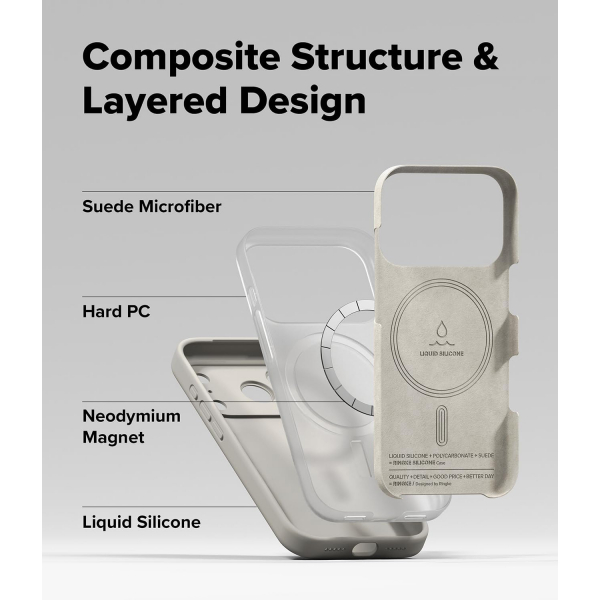 Rin gke Apple iPhone 17 Pro Silikon Klf-Stone
