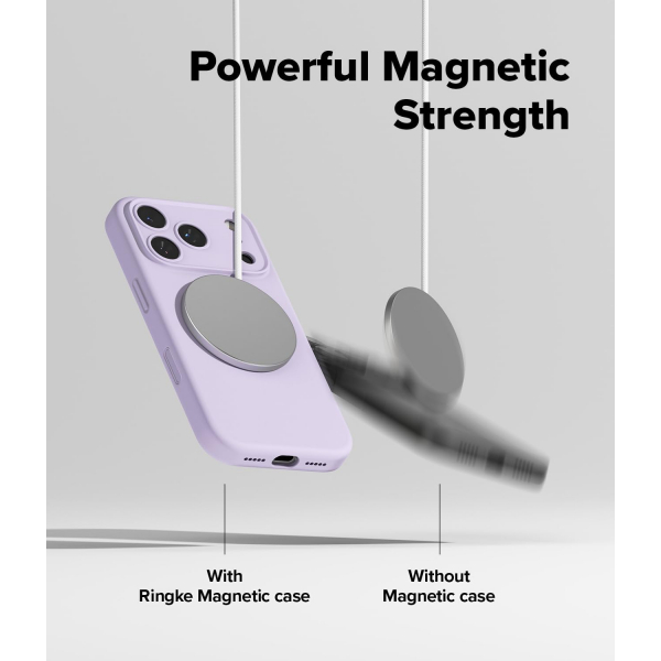 Rin gke Apple iPhone 17 Pro Silikon Klf-Light Purple