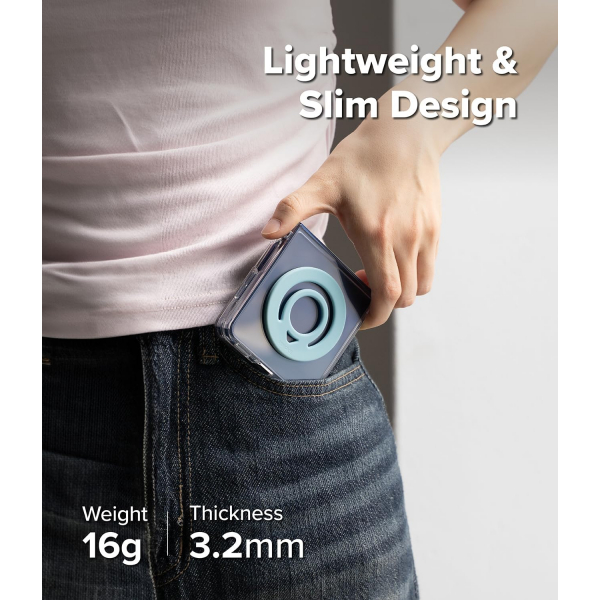 Rin gke ift Manyetik Halka Stand-Light Teal