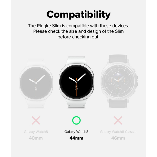 Rin gke Galaxy Watch 8 44mm Bumper Klf