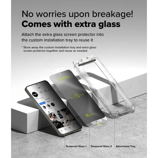 Rin gke Samsung Galaxy S25 Privacy Ekran Koruyucu