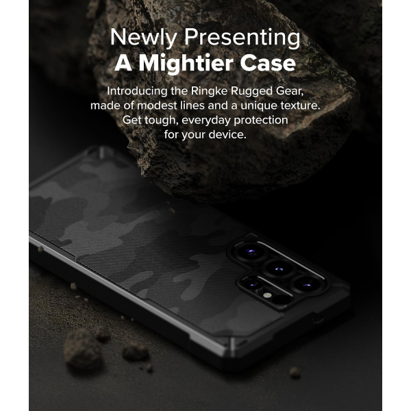 Rin gke Samsung Galaxy S25 Ultra Rugged Klf-Camo Black 