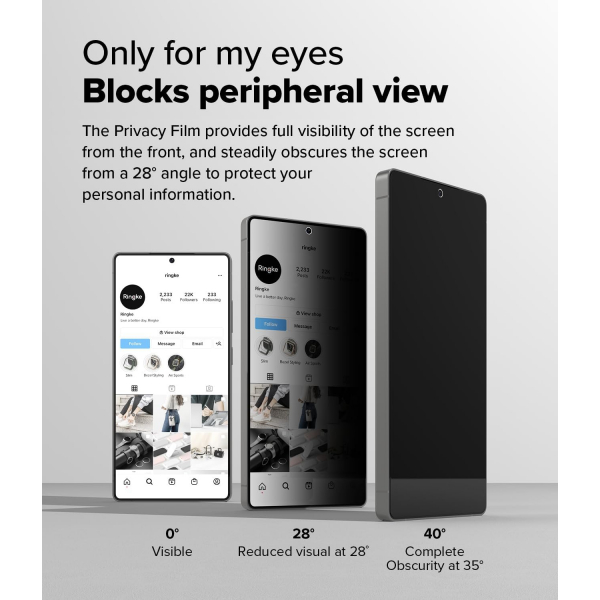 Rin gke Galaxy S25 Ultra Privacy Ekran Koruyucu