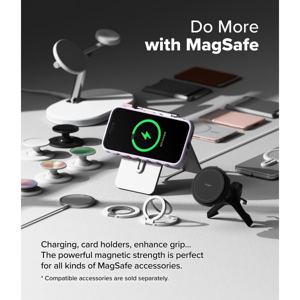 Rin gke iPhone 16 Pro Macaron MagSafe Klf-Light Purple