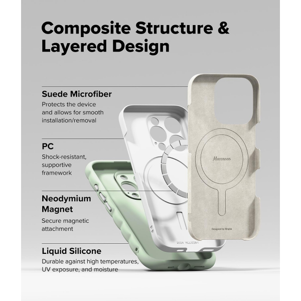 Rin gke iPhone 16 Pro Macaron MagSafe Klf-Mint