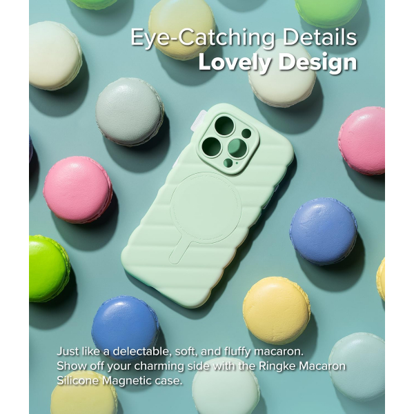 Rin gke iPhone 16 Pro Macaron MagSafe Klf-Mint
