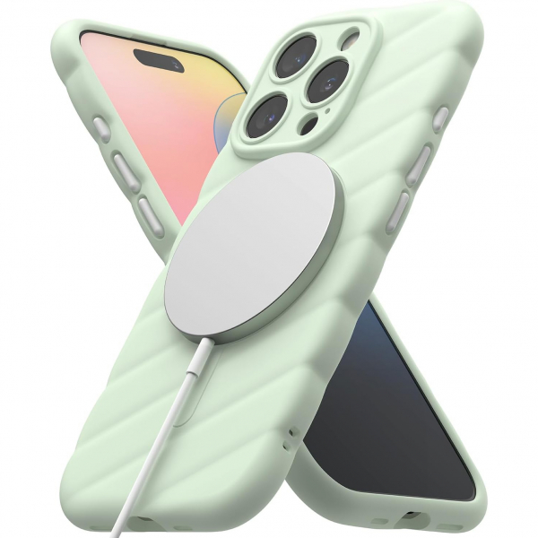 Rin gke iPhone 16 Pro Macaron MagSafe Klf-Mint