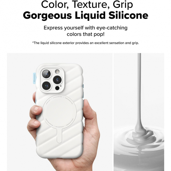 Rin gke iPhone 16 Pro Macaron MagSafe Klf-White