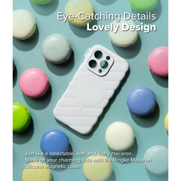 Rin gke iPhone 16 Pro Macaron MagSafe Klf-White