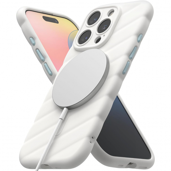 Rin gke iPhone 16 Pro Macaron MagSafe Klf-White