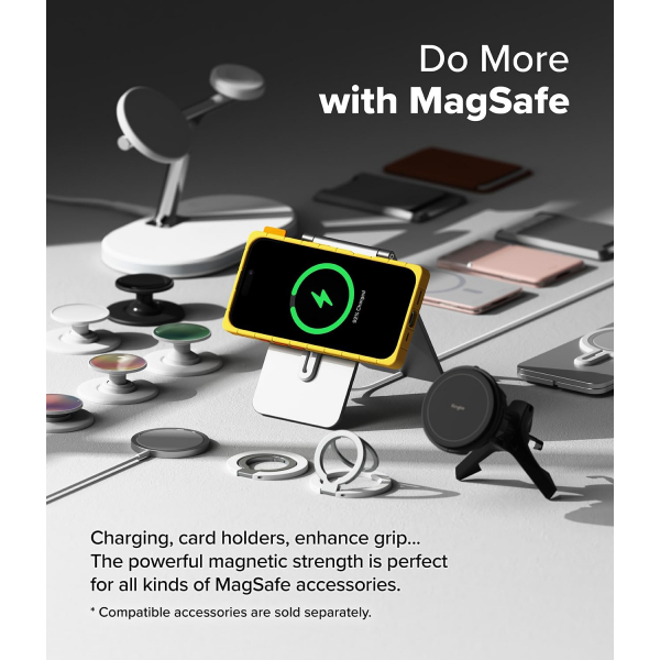Rin gke iPhone 16 Bitmap MagSafe Klf-Yellow