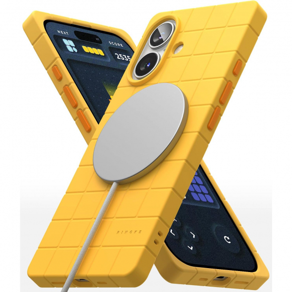 Rin gke iPhone 16 Bitmap MagSafe Klf-Yellow