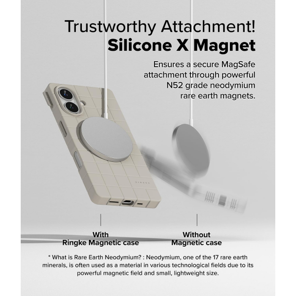 Rin gke iPhone 16 Bitmap MagSafe Klf-Stone