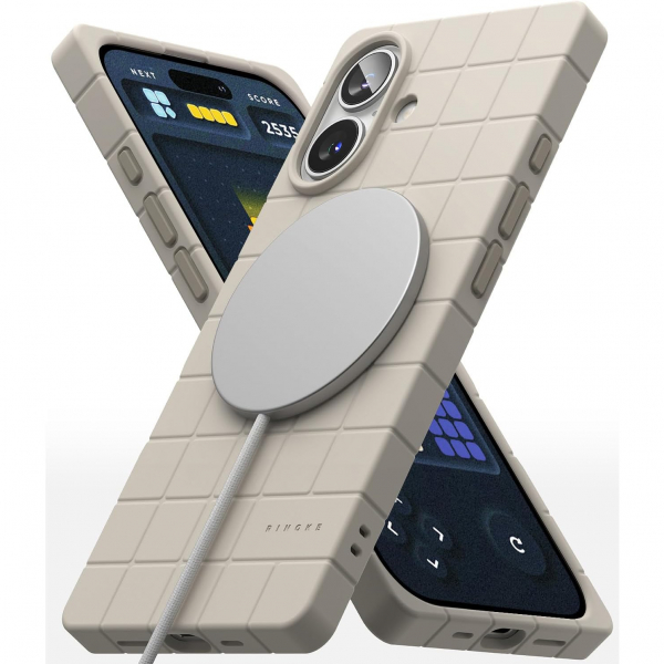 Rin gke iPhone 16 Bitmap MagSafe Klf-Stone