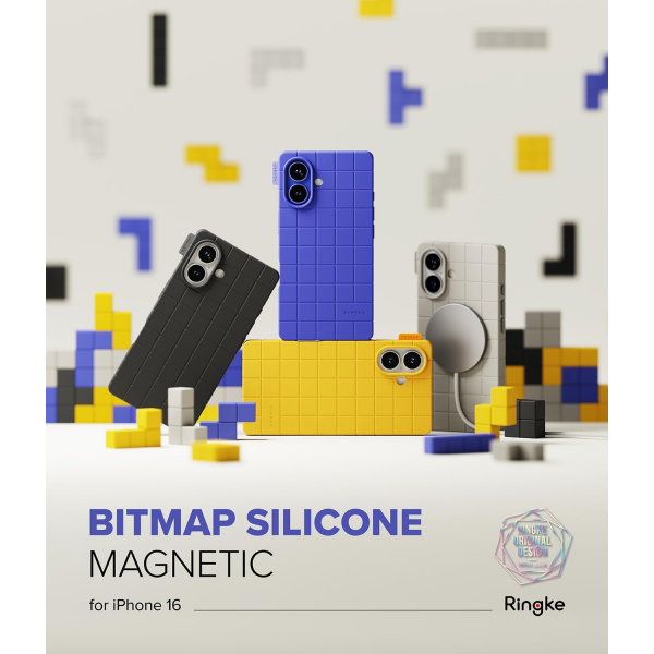 Rin gke iPhone 16 Bitmap MagSafe Klf-Black
