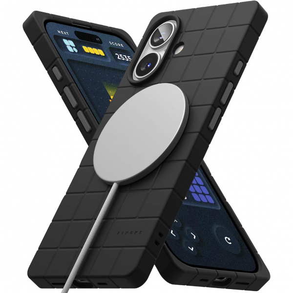 Rin gke iPhone 16 Bitmap MagSafe Klf-Black