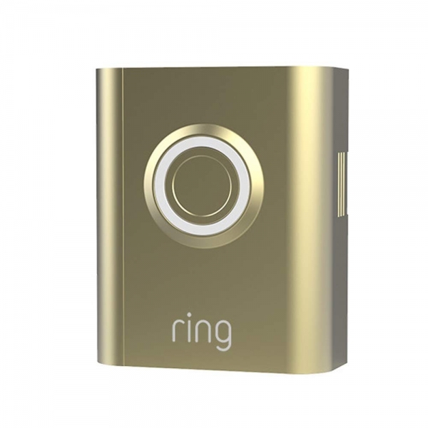 Ring Akll Video Kap Zili in Deitirilebilir Kapak-Gold Metal