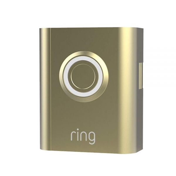 Ring Akll Video Kap Zili in Deitirilebilir Kapak-Brush Gold