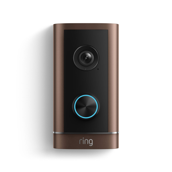 Ring Elite Kablolu Retinal 4K Ak�ll� Kap� Zili(2.Nesil)-Polished Mocha