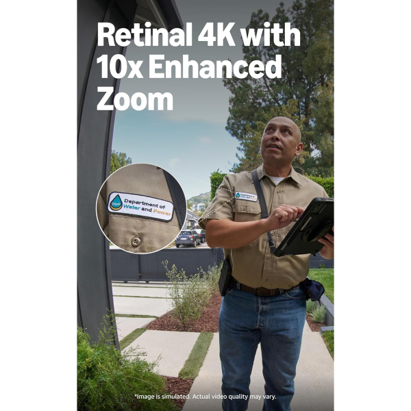 Ring Kablolu Retinal 4K PRO Akll Kap Zili (3.Nesil)-Polished Sandstone