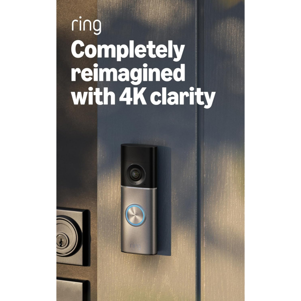 Ring Kablolu Retinal 4K PRO Akll Kap Zili (3.Nesil)-Polished Sandstone